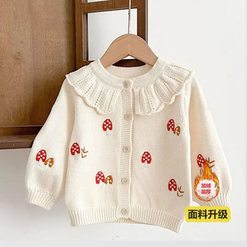 Toddler Baby Clothes Spring and Autumn Clothing Girl Knitted Sweater Jacket Children\'s Princess Sweater Top