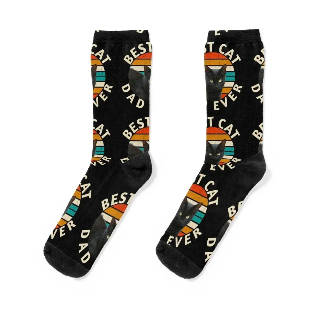 

Best cat dad ever Socks Non-slip sports stockings Luxury Woman Socks Men's