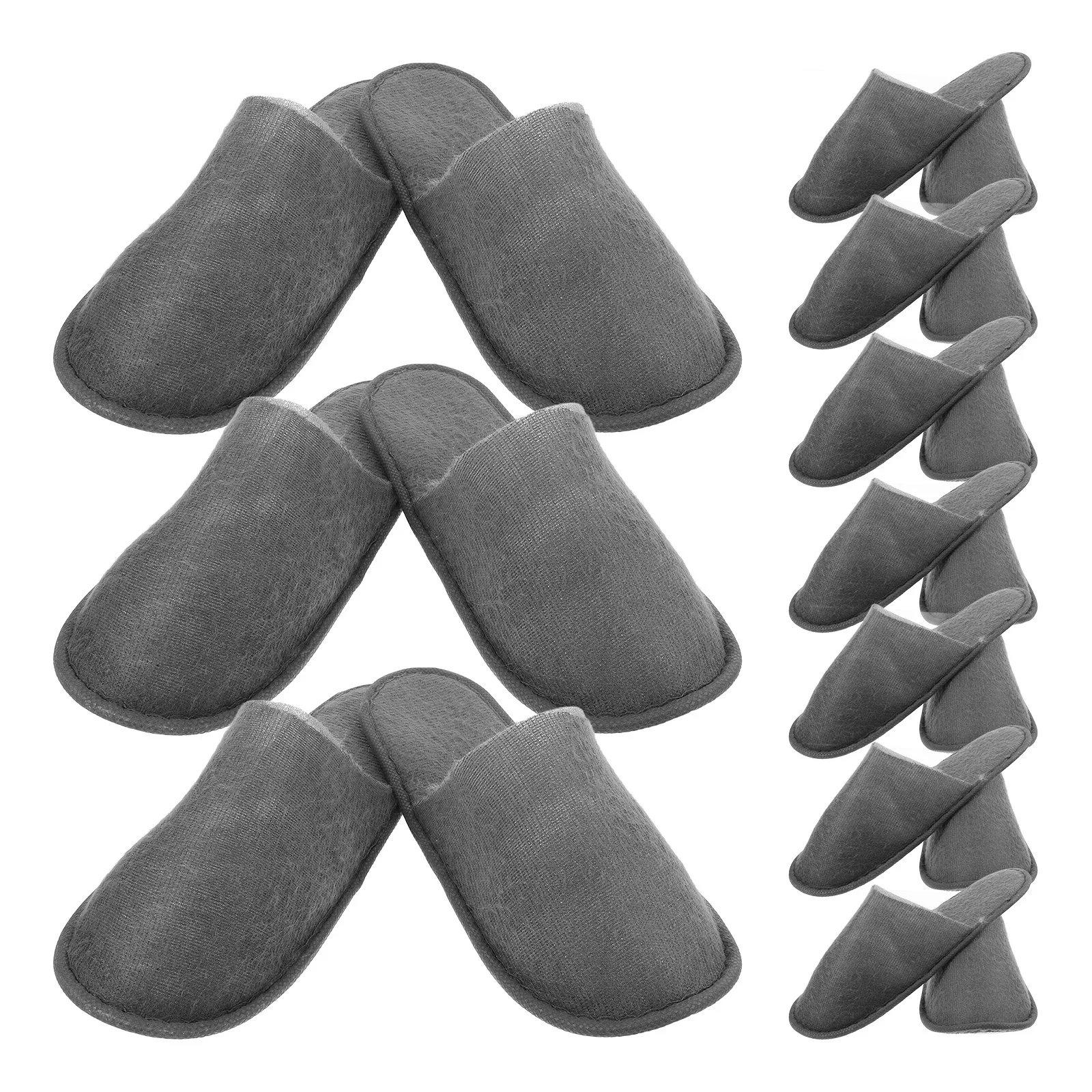

10Pairs Disposable Guest Slippers Non-Skid Lightweight Home Hotel Spa Salon Travel Indoor Use Disposable Guest Slippers