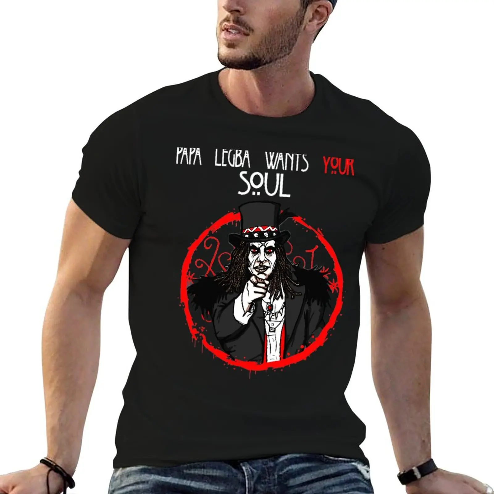 

Legba cotton Papa t shirts Soul man 100% cotton heavy Wants T-Shirt shirt t Your