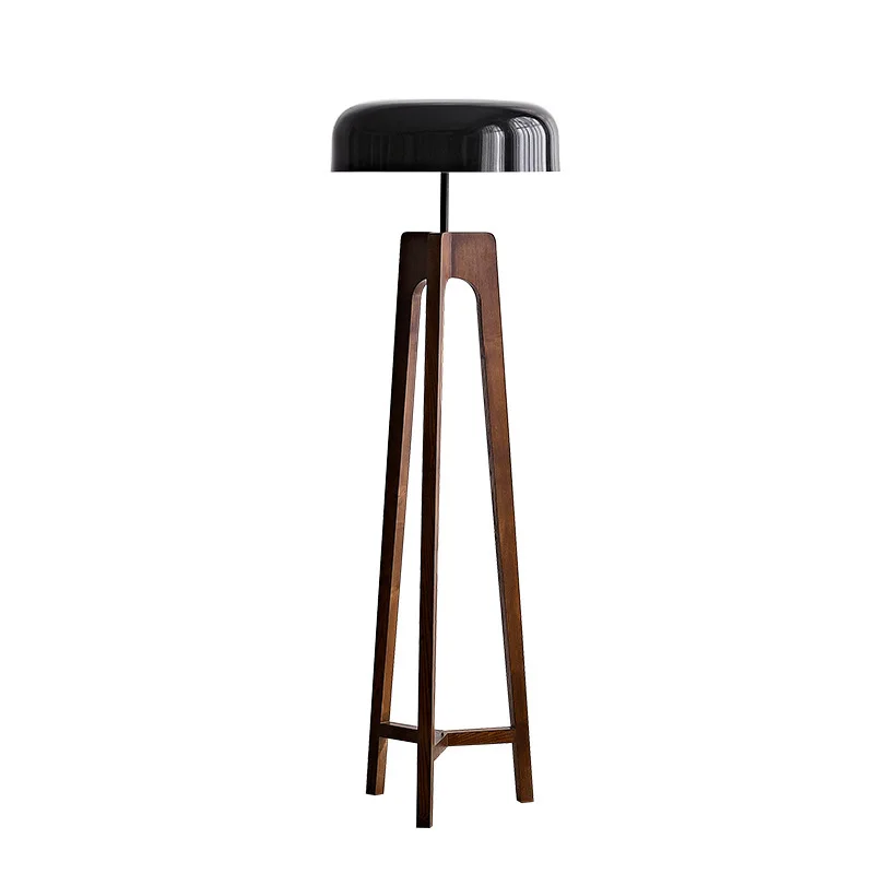 Medieval solid wood floor lamp living room bedroom people hotel sofa vertical floor lamp