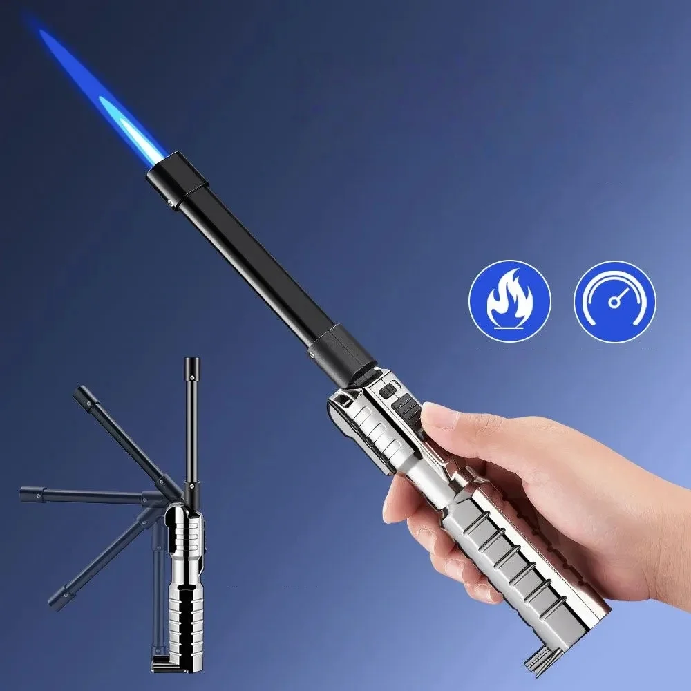 

Outdoor Folding Windproof Inflatable Lighter Welding Gun Spray Gun Moxibustion Cigar Barbecue Camping Household Igniter