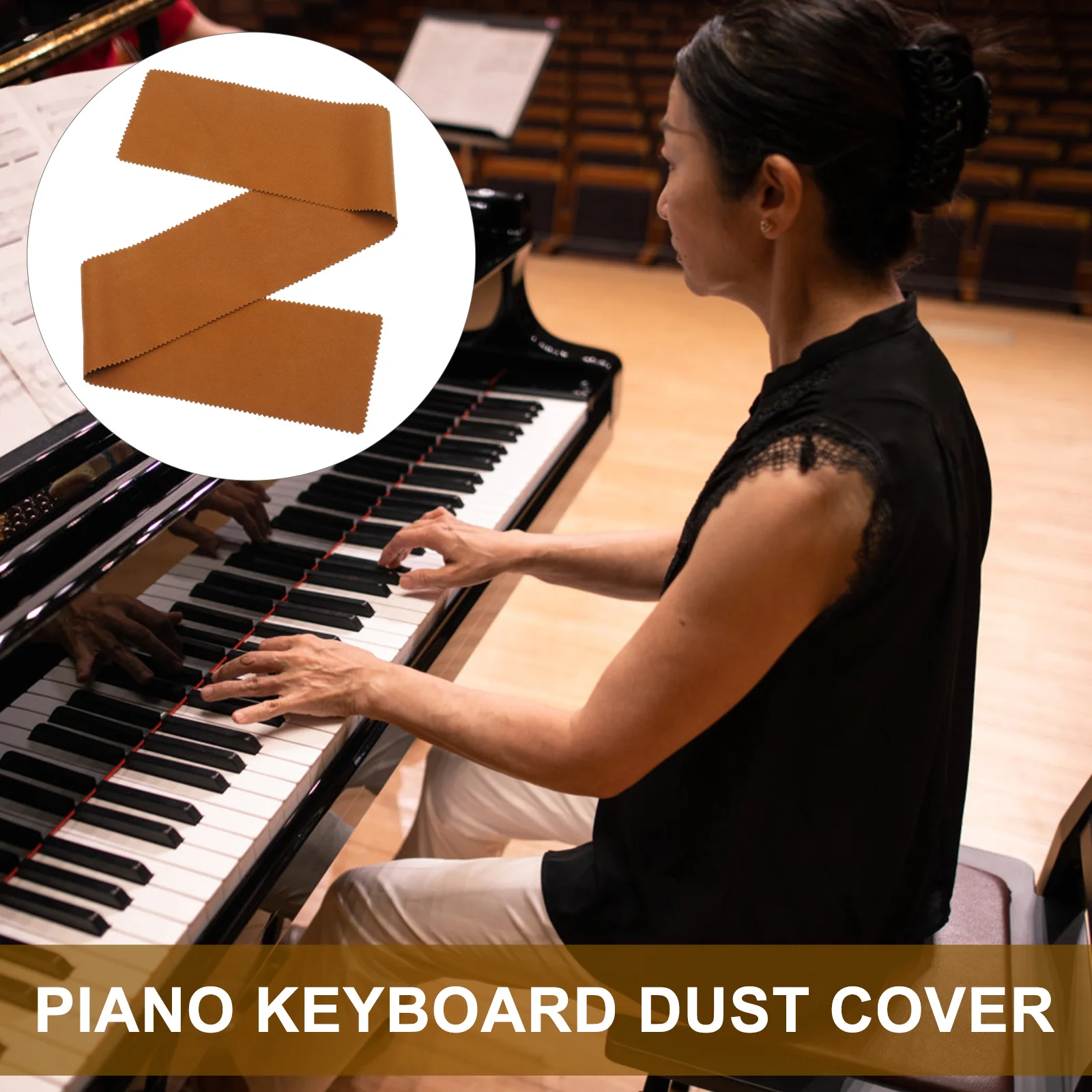 Pokrowiec na keyboard elektryczny 88 klawiszy, ochronny, pyłoszczelny, odporny na zarysowania i olej, wykonany z tkaniny.