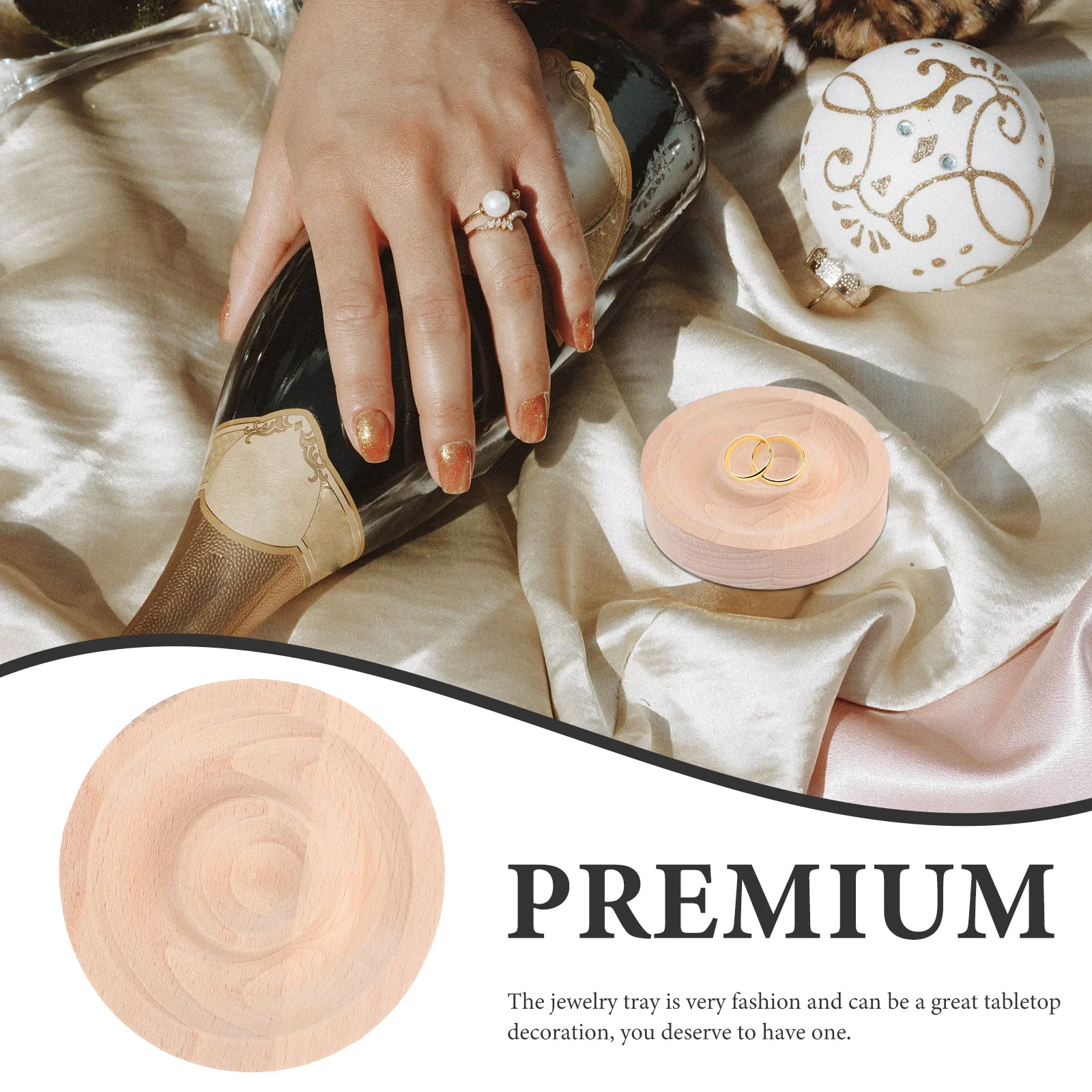 

2Pcs Premium Wooden Bead Tray Bracelet Board Jewelry Organizer Display Holder for Hotel Living Room Dorm Decor