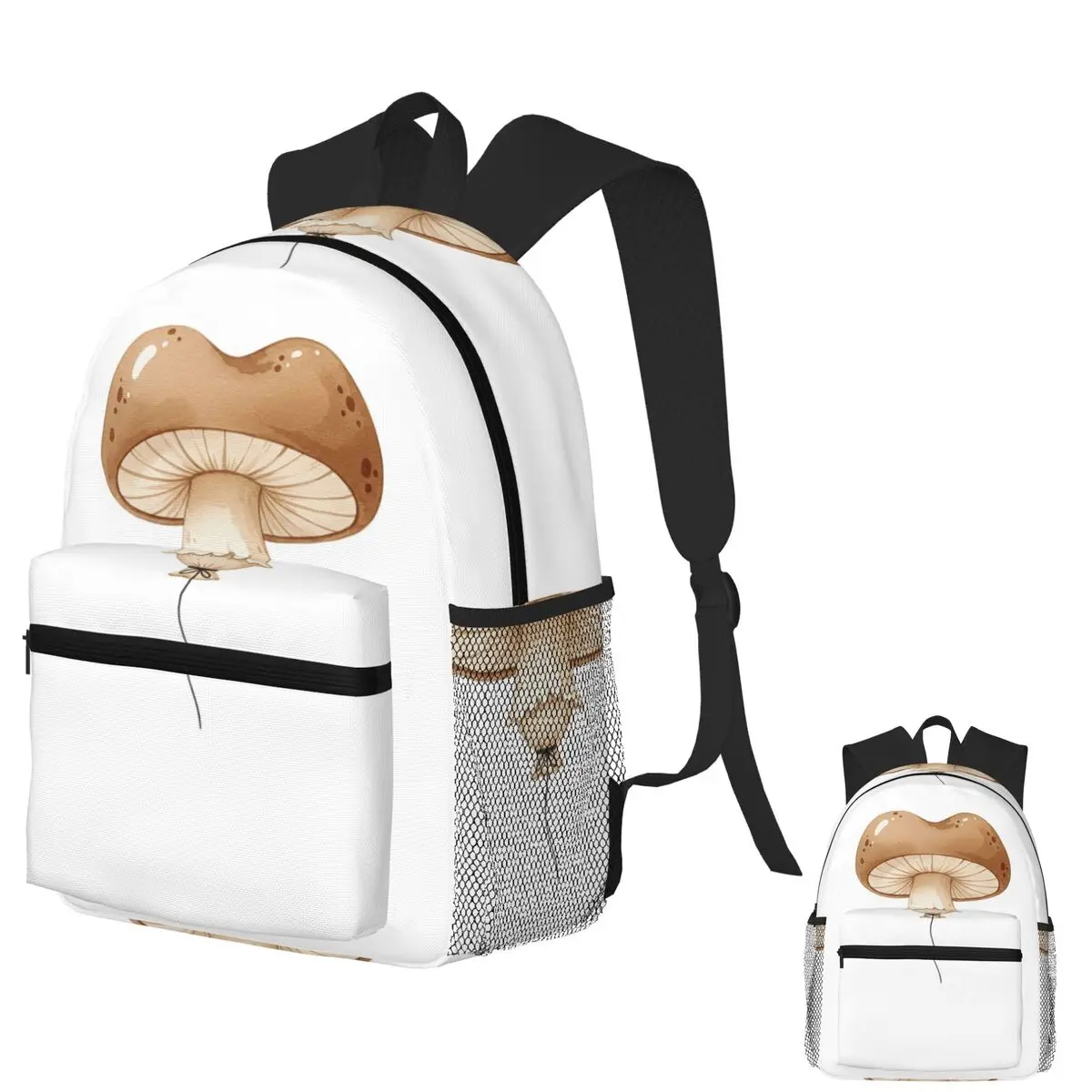 

Heart Mushroom Student Backpack School Bag Hiking Travel Daypack for Men Women Bookbag Shoulder Bags