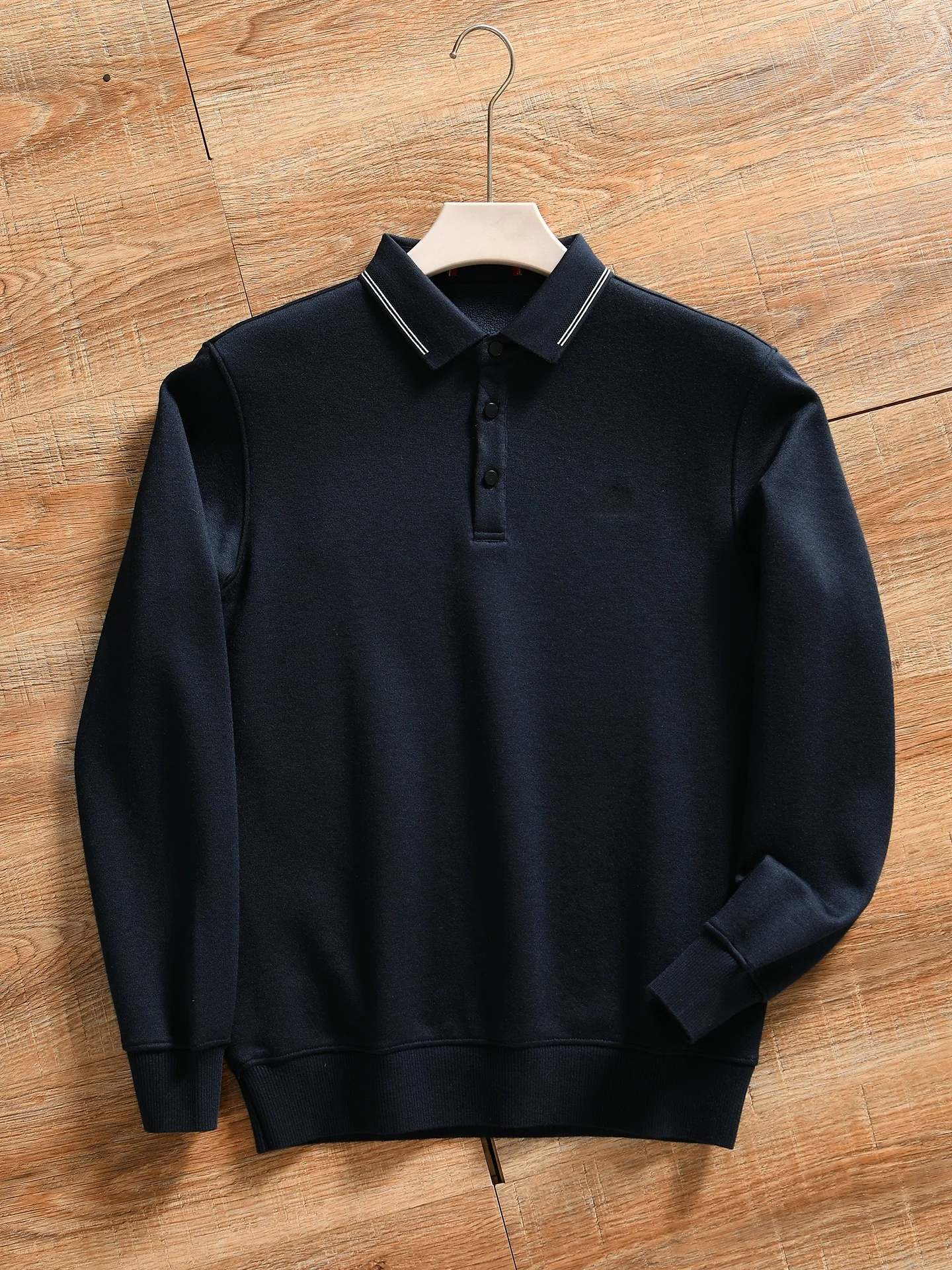 Men's Business Casual Warm Long Sleeve  Shirt Fleece Lined Comfortable Inner Autumn Winter  Neckwear Polyester Nylon ...