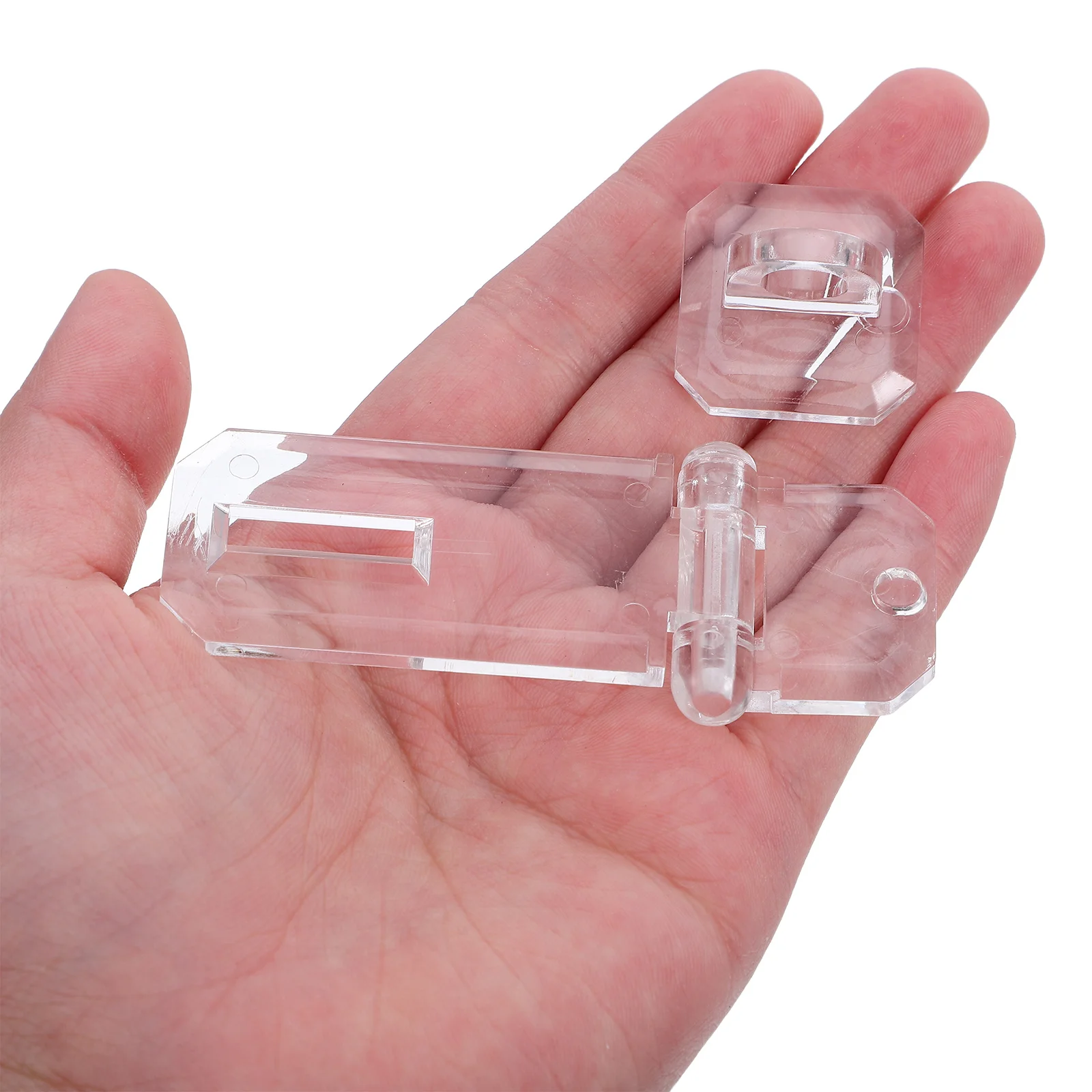 

6 Pcs Acrylic Display Box Buckle for Cabinet Lock Hasp Accessory Hasps Furniture Boxes Clear Door Latch
