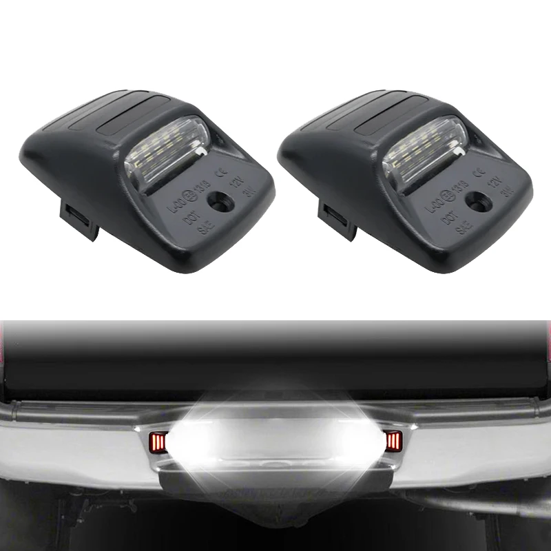 2 قطعة لوحة ترخيص Led ضوء خطأ مجاني Canbus زينون أضواء لوحة ترخيص LED لتويوتا تاكوما 2005-2015 وتندرا 2000-2013 #1