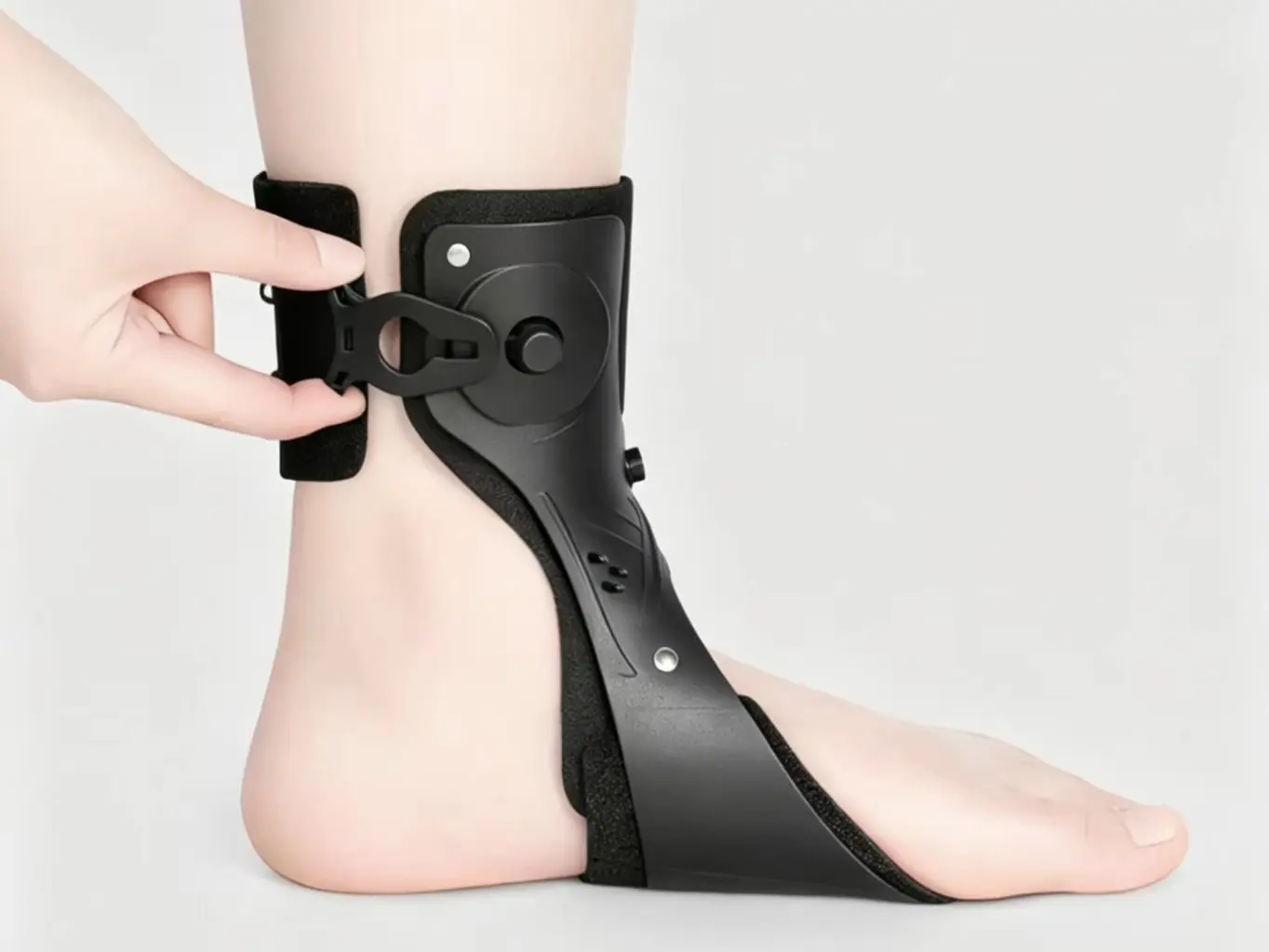 Guanai Foot Drop Orthosis, Stroke Hemiplegia Rehabilitation Foot Support Foot Valgus  Varus Corrector Inversion Eversion Corr