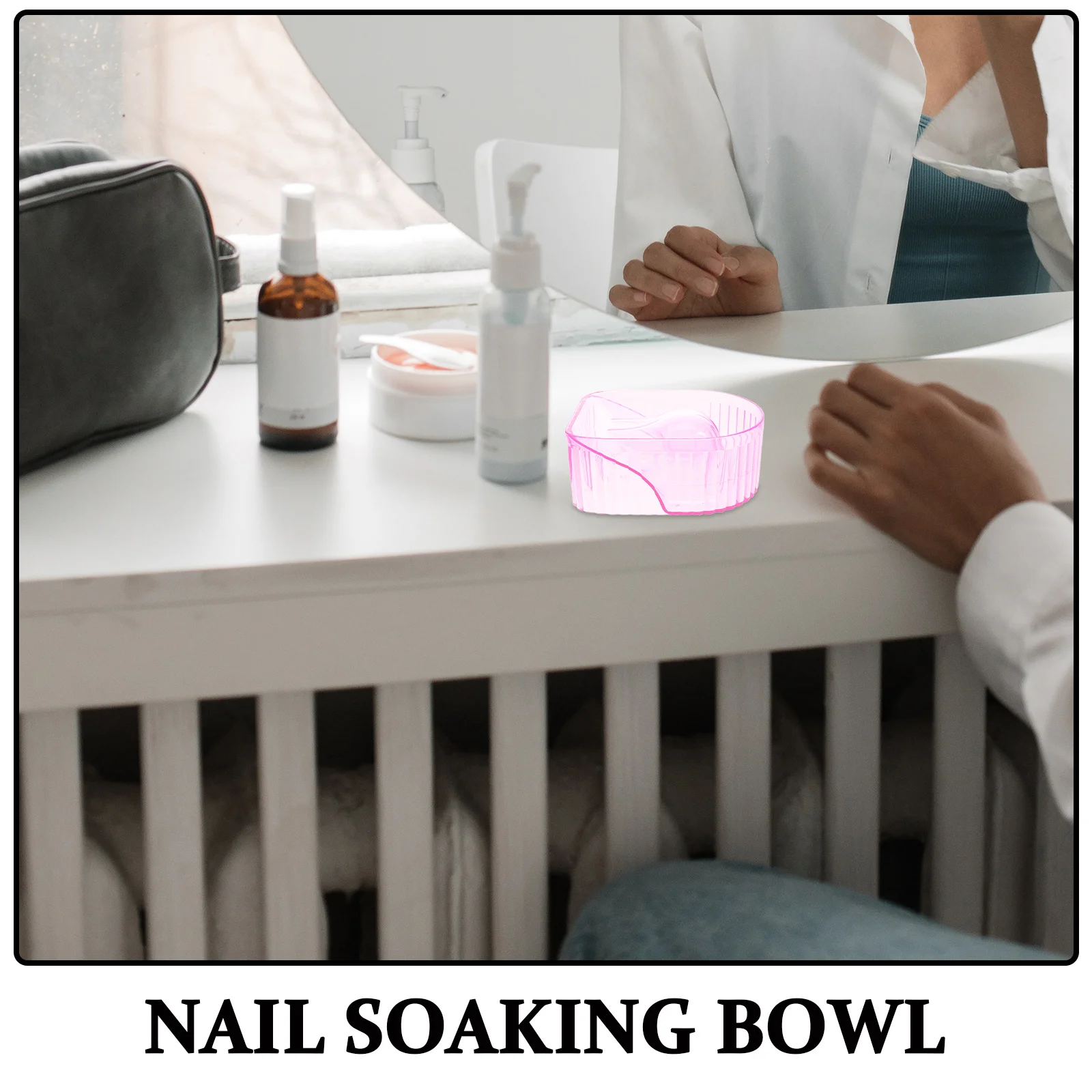 Manucure trempage pour ongles acryliques Portable main trempage Art dissolvant bol outils de manucure fournitures de Salon de manucure bol à tremper les ongles