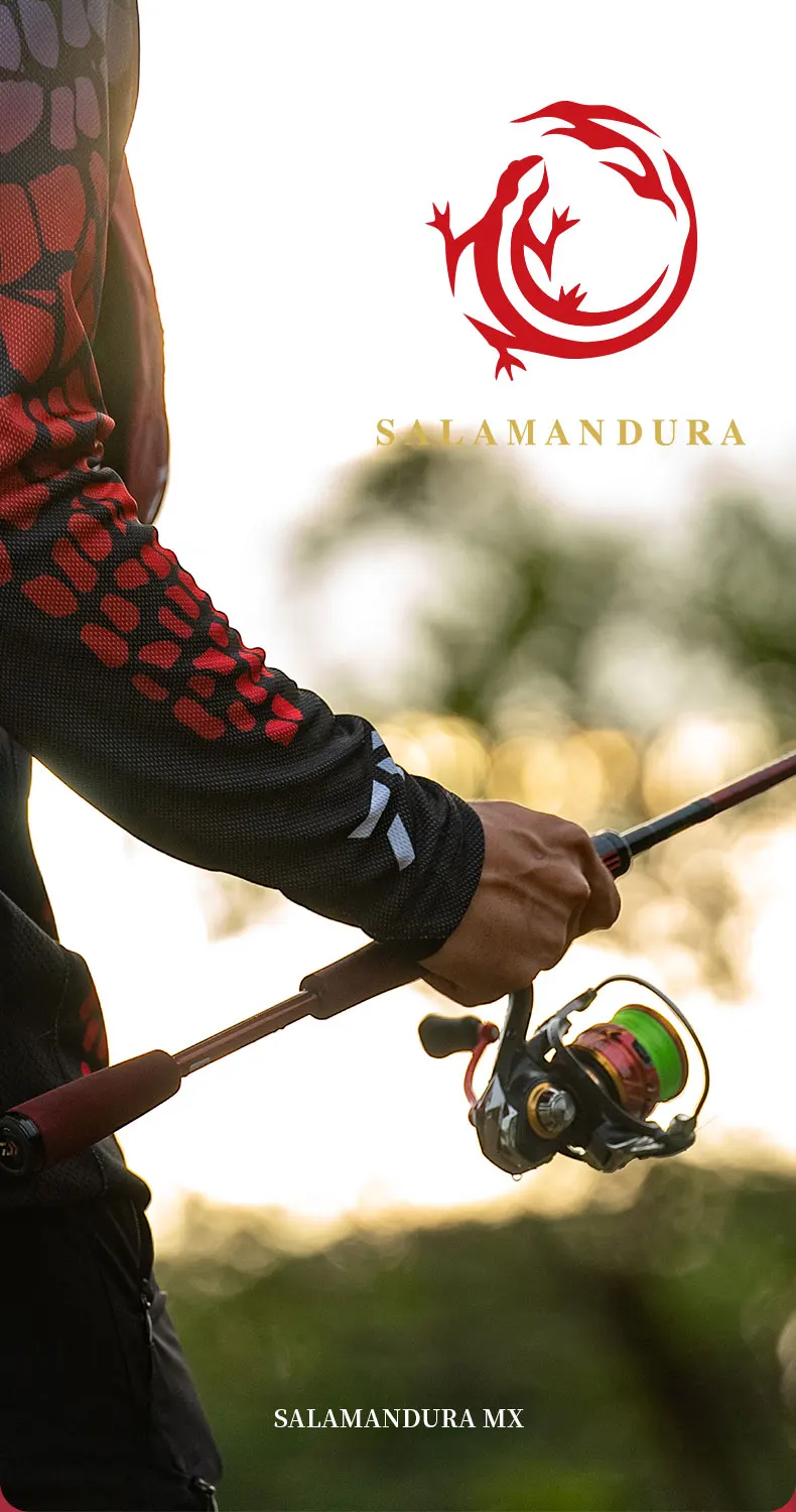 DAIWA-caña de pescar SALAMANDURA MX Spinning/Baitcasting, señuelo de alto carbono 2S, anillo guía FUJI de acción rápida, novedad de 2022