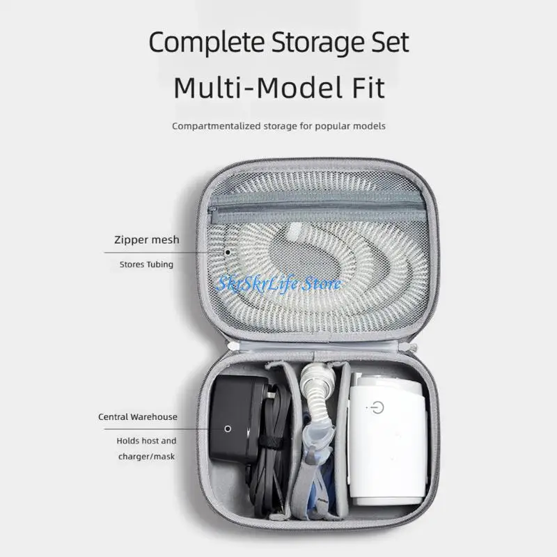 E65E Travel Carrying Case for AirMini Breathing Device with Rigid Outer Body and Dedicated Interior Machine Storage Space