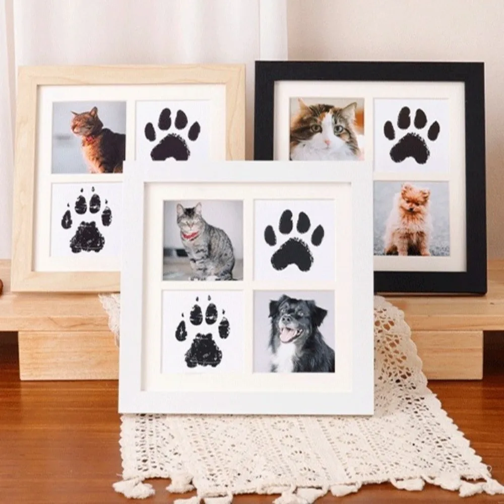 Imprint Kit Inkless Pet Paw Print Kit Density Board Decorative Paw Print Photo Frame Handmade Memorial Frame Pet Memorial