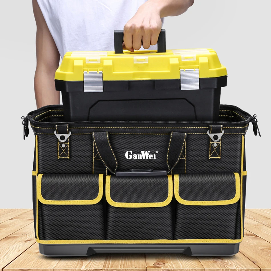 GanWei Upgrade Tool Bag Oxford Organizer Strong Storage Waterproof Toolkit Strong Storage Toolkit Large Thicken Tool Kit