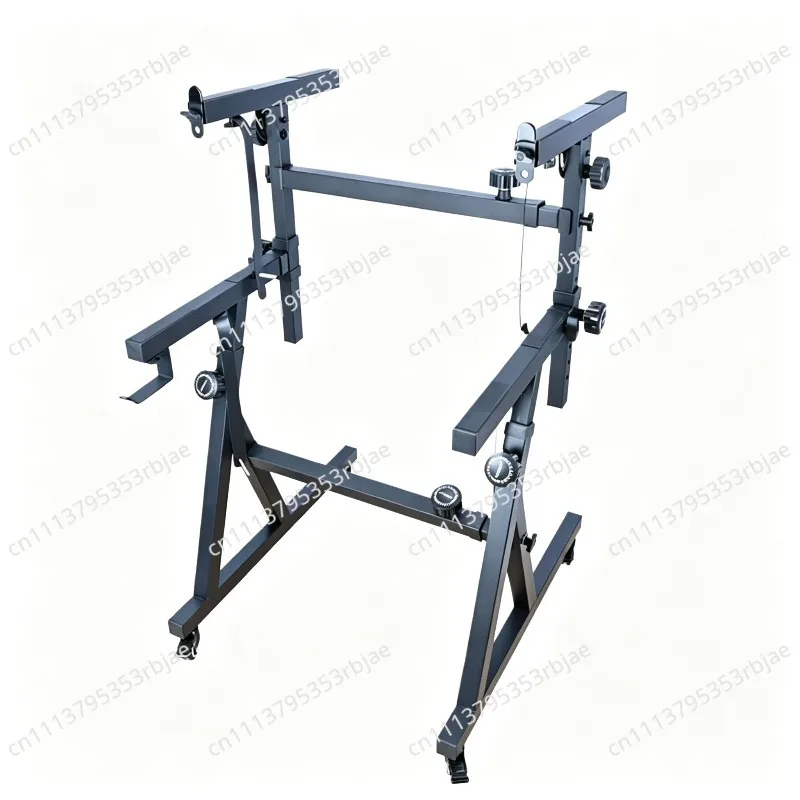 For Double-layer Bold Metal Z-shaped Keyboard Piano Stand with 2-inch Pulley Electronic Piano Stand, Adjustable Lift