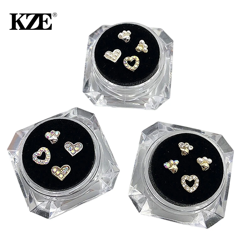 3pcs/Box Dental Tooth Gems Teeth Crystal Ornament Metal Tooth Gems Various Shape Beauty Oral Decorations Teeth Decoration