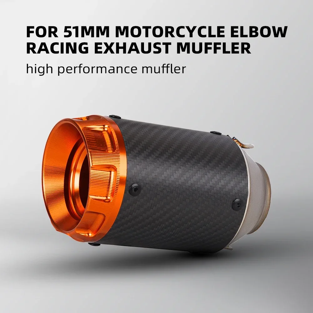 

FOR CBR650 Z900 S1000RR 5IMM MOTORCYCLE ELBOWRACING EXHAUST MUFFLERhigh Performance Muffler NEW