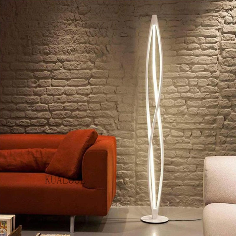 Lámpara de pie Led de línea geométrica, luces de soporte de Arte de hierro de diseñador moderno, decoración de sala de estar, lámparas altas para