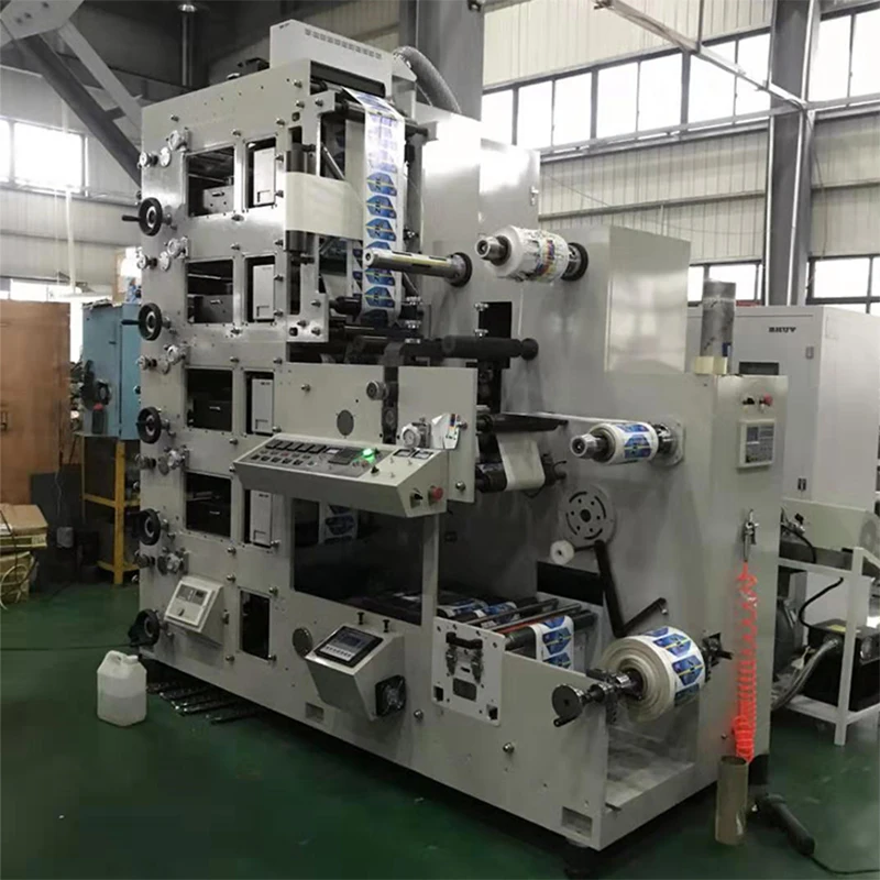 Narrow Web 4 5 6 8 Colors 320mm UV Dryer Die Cutting Sticker Label Bopp Film Paper Cup Flexo Printing Machine