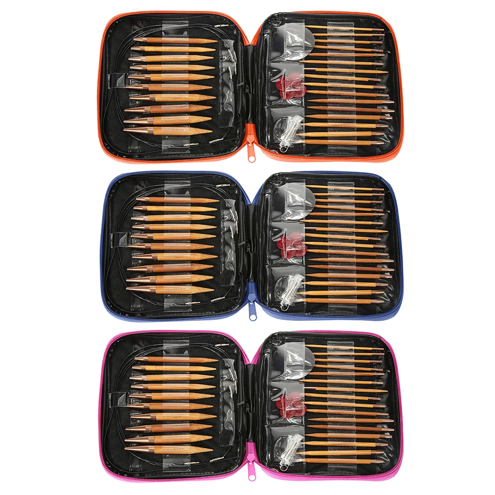 

13 Pairs Aluminum Circular Knitting Needles Ring Set Change Head Knit Needles DIY Knit Tools Crochet Yarn Sewing Accessories