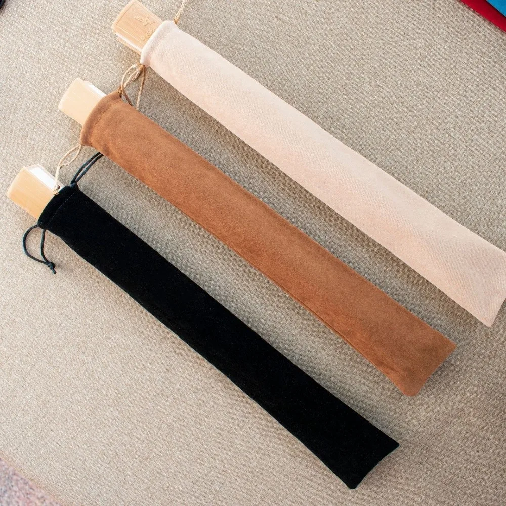 Elegant Velvet Cloth Folding Hand Fan Bag Fan Storage Brush Holder Gift Bag Packing Bag Storage Pouch For Brush Painting