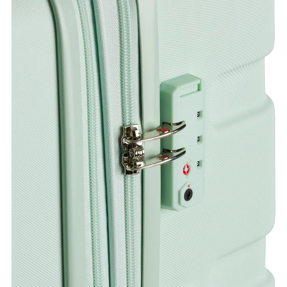 Bagage Extensible Rigide avec Roues Rotatives, Aqua, 3 Pièces (SM/MD/LG)