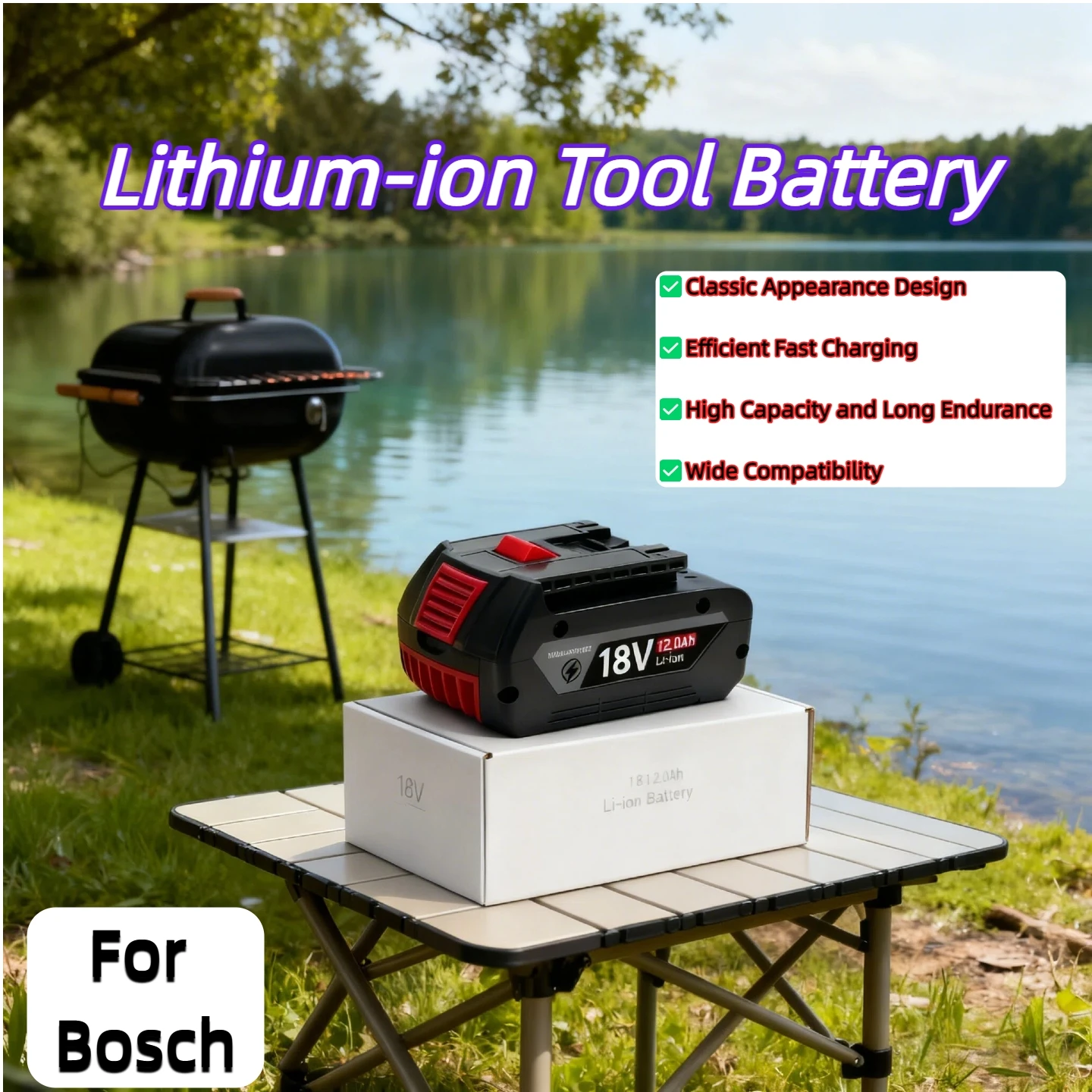 

Original for bosch lithium-ion battery 18V 6.0/8.0/10.0/12.0 Ah 18650 professional Rechargeable Battery