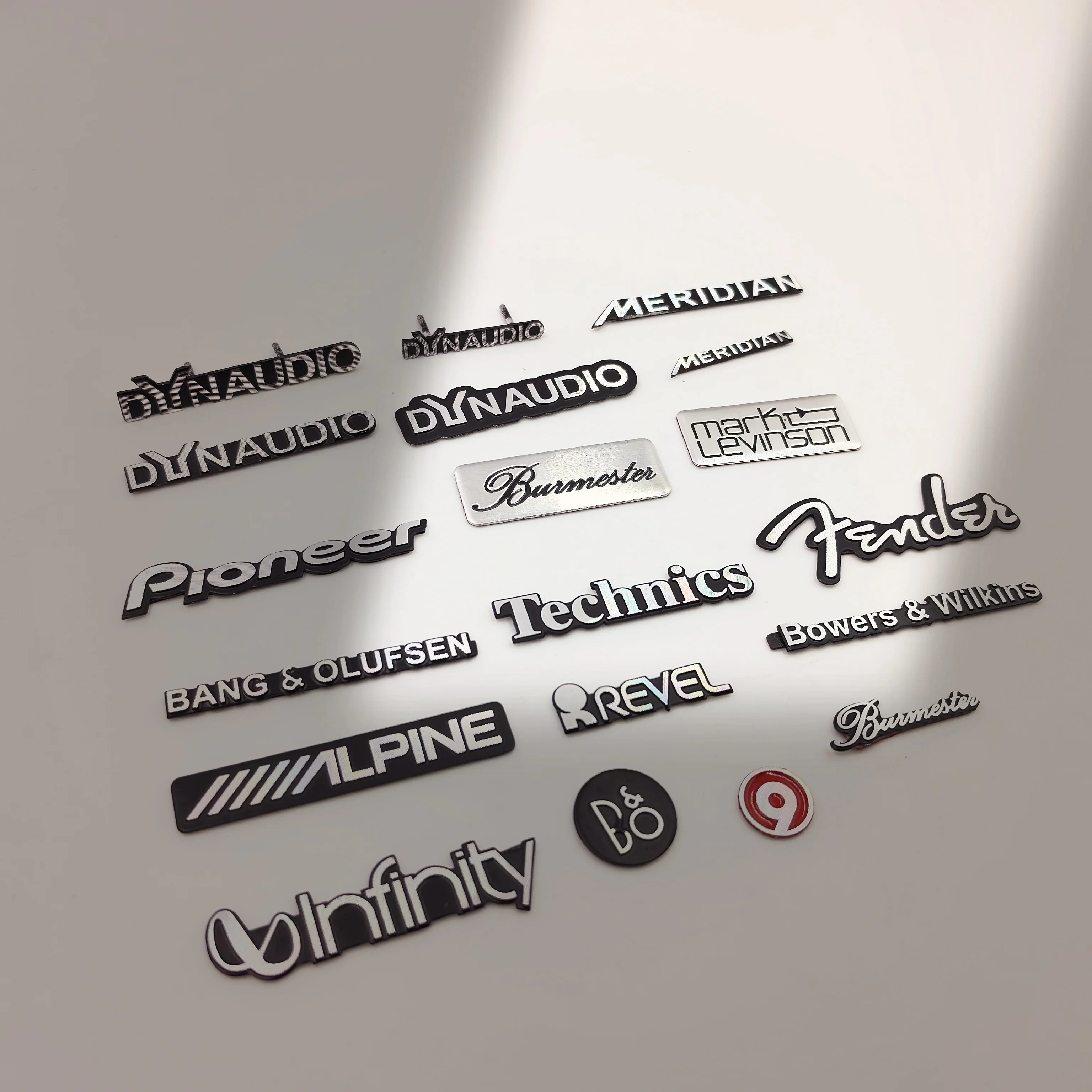 3D aluminum car audio sticker car Speaker audio Speaker Badge stereo Emblem sticker for various car brands