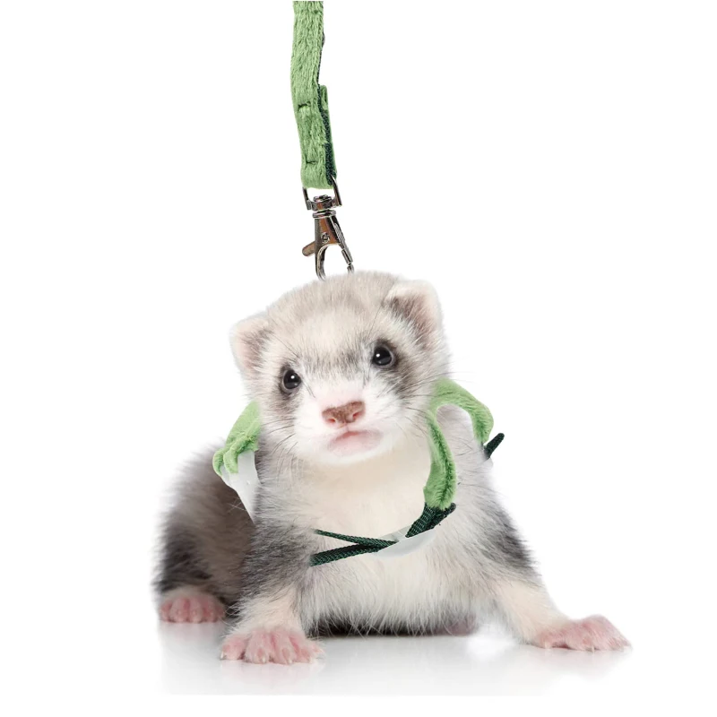 Hamster Small Pet Harness Rabbit Cartoon Dinosaur Harness Vest Leash Traction Rope Baby Ferrets Rats Hamster Chest Strap