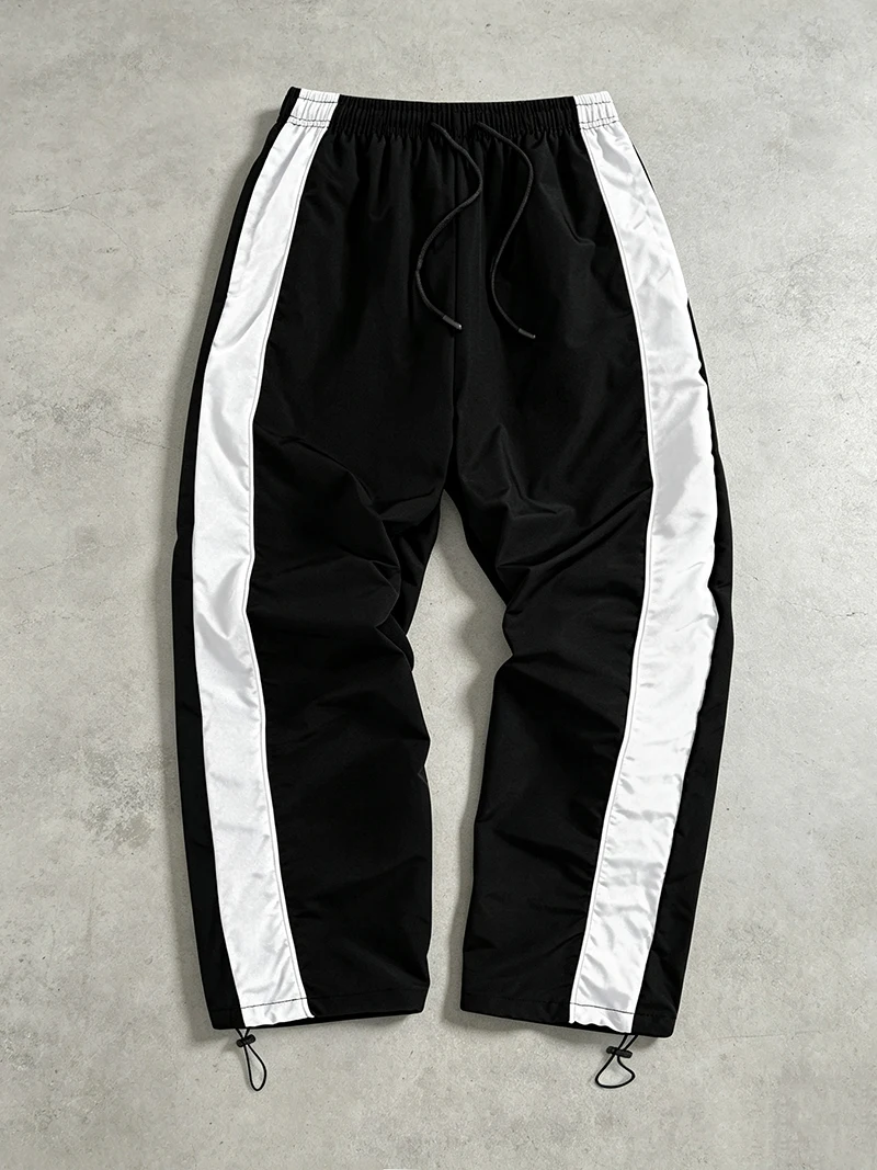 Trendige, sportliche Herrenhose mit Linien, Fitnessstudio, Workout, Laufhose mit Seitentaschen, sportliche, schnell trocknende, atmungsaktive Jogginghose – Detail 30