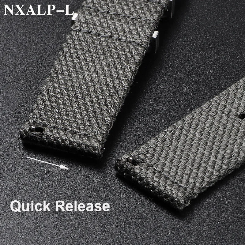 Hochwertiges Armband aus Nylon-Baumwolle für Seiko für Omega-Geflecht Armband Schnell verschluss Männer Militär Sport Armband 20mm 22mm