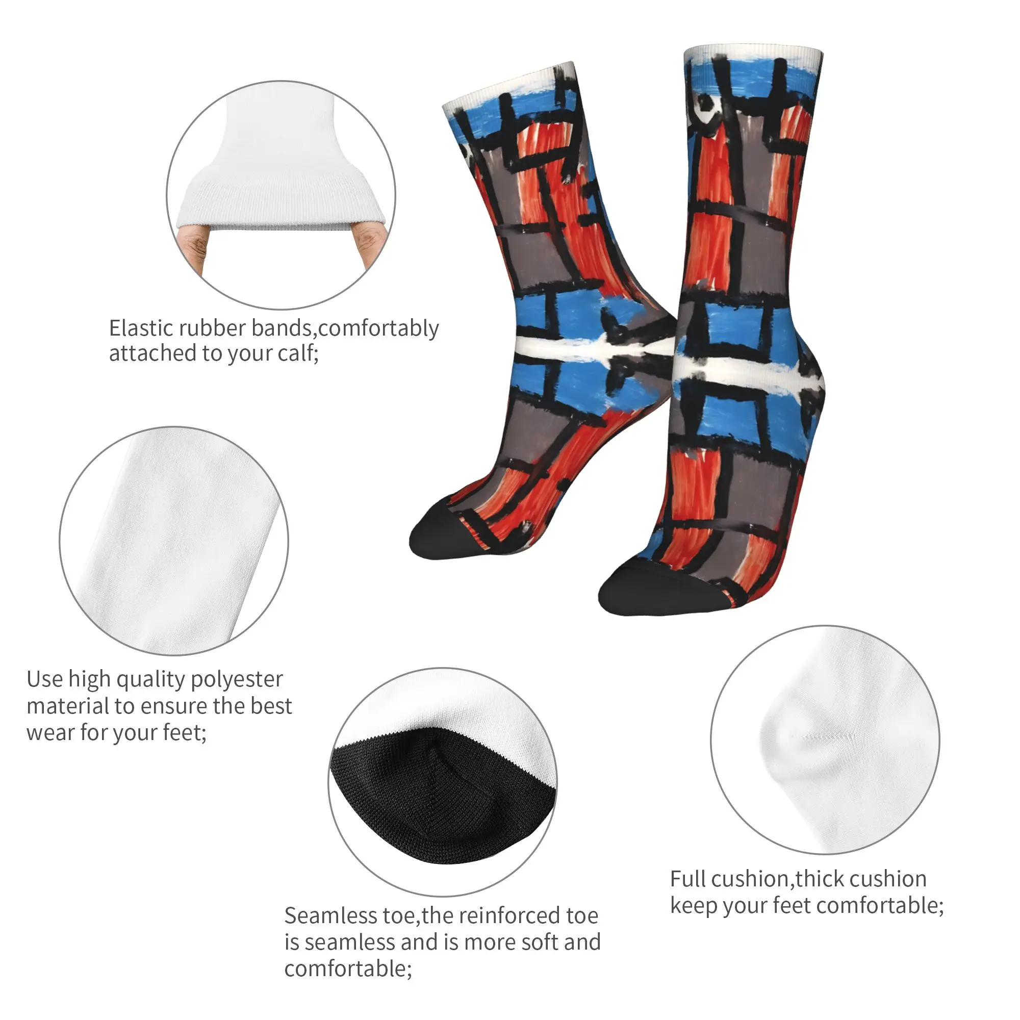 Harajuku Paul Klee The Hour Before One Night  Soccer Socks  Polyester Crew Socks for Women Men Sweat Absorbing