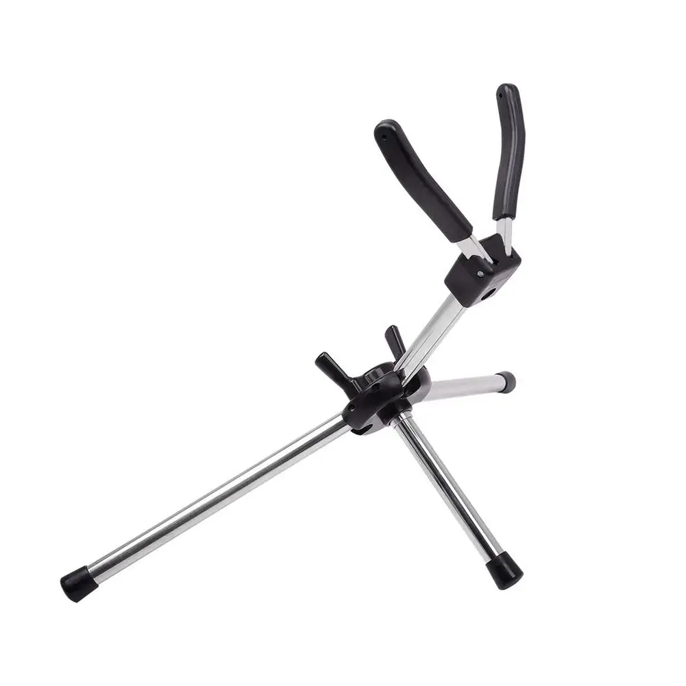 Foldable Alto Saxophone Stand Holder Lightweight Tubular Construction Folding Alto Sax Stand Rack Saxophone Tripod Bracket Parts