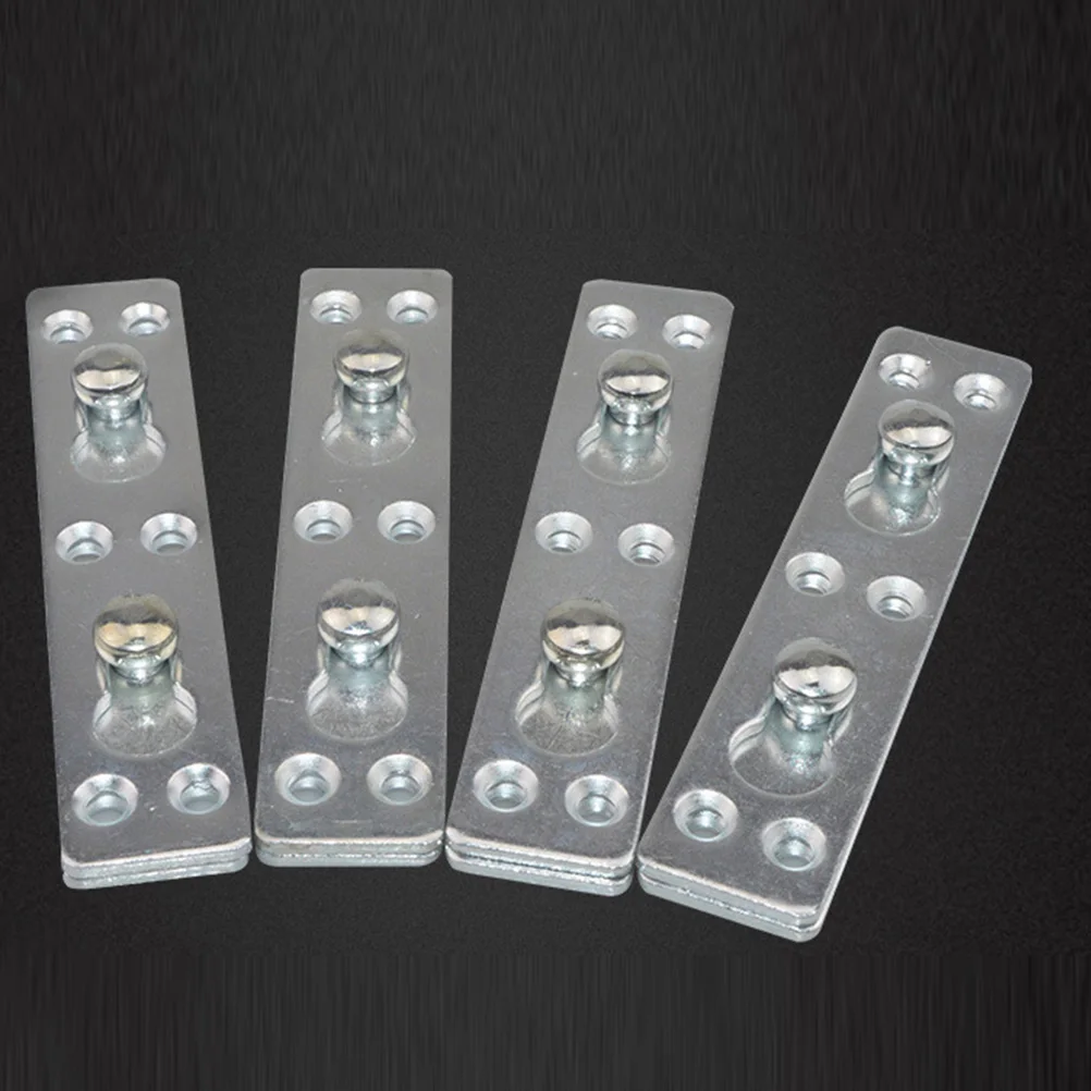 4 pz 1 Set Cerniera del Letto Addensare Anti-ruggine Resistente Alla Corrosione Telaio del Letto Connettore Gemel Per La Riparazione della Testiera Pedana