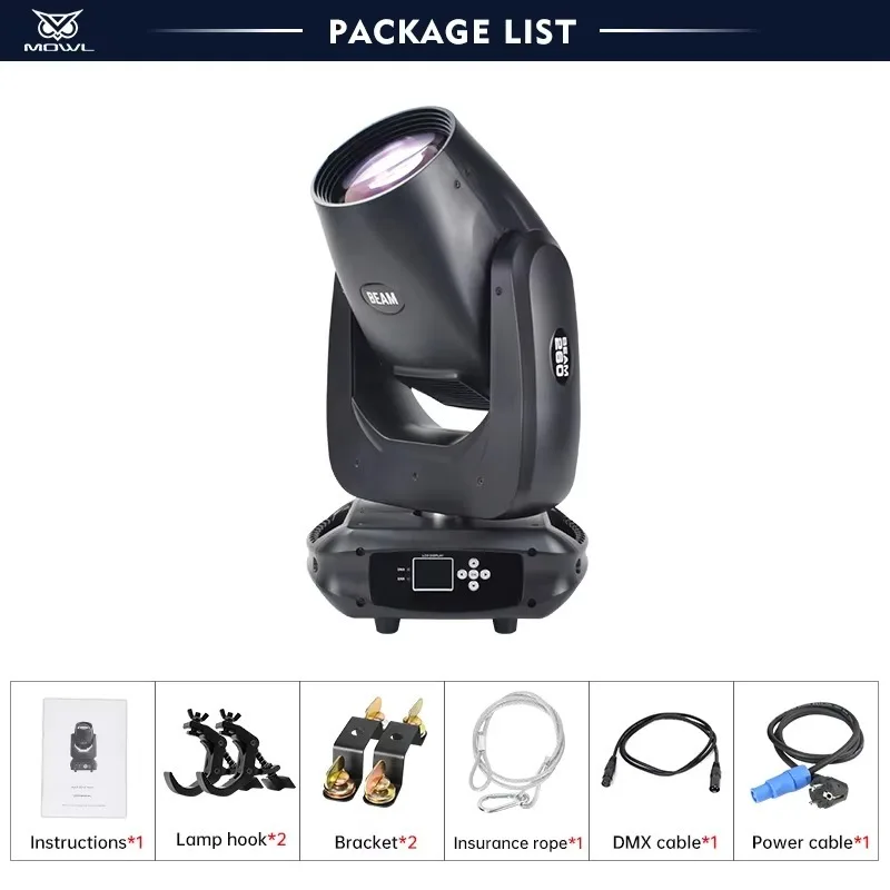 260W Sharpy DMX LED Beam Moving Head Projection Light High Brightness for Wedding Concert Professional Stage Lighting