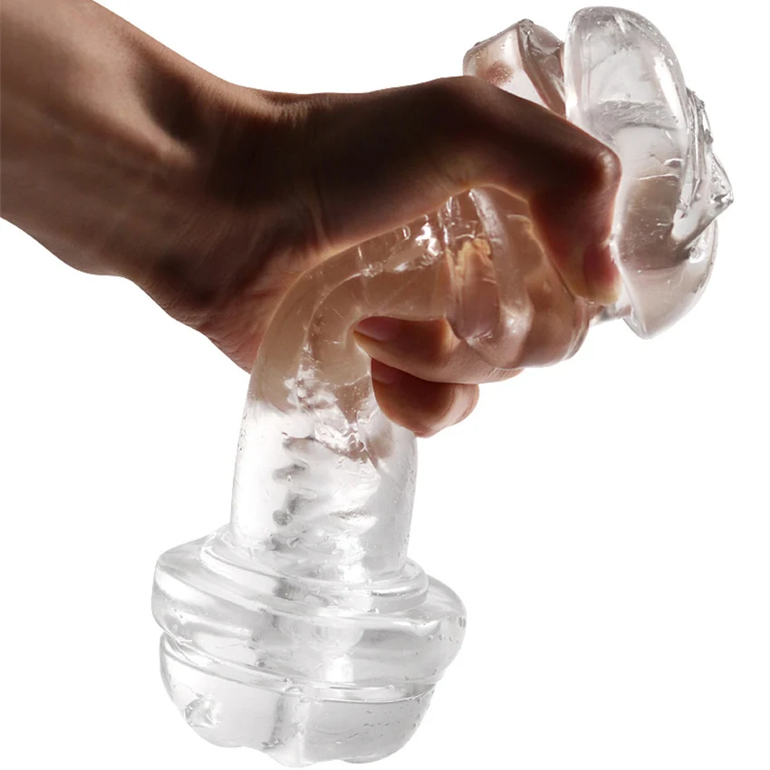 Male Masturbator Cup Transparent Jelly Soft Pussy Real Vagina Glans Sucking  Male Masturbator Adult Endurance Exercise Sex Toys