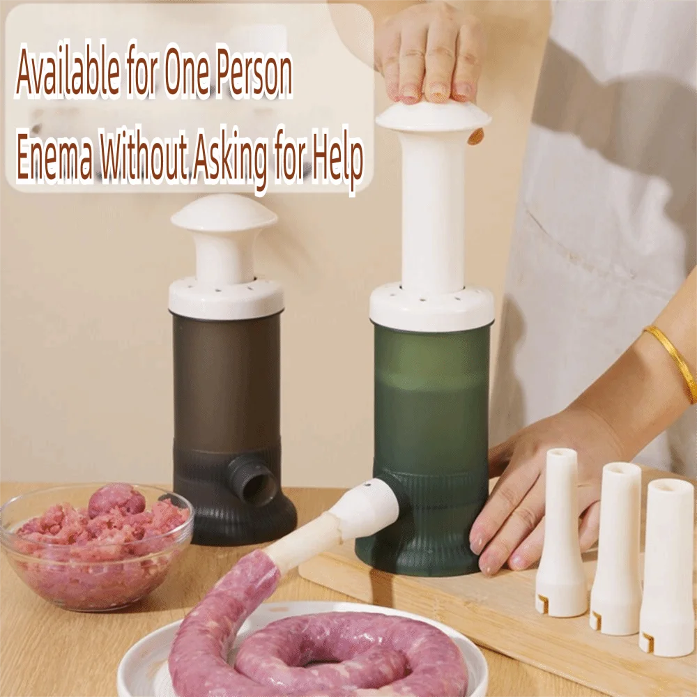 

Портативная большая ручная машина для фрикаделек, пластиковая моющаяся наполнитель для колбас, воронка для колбасы, насадка для наполнения колбас, инструмент