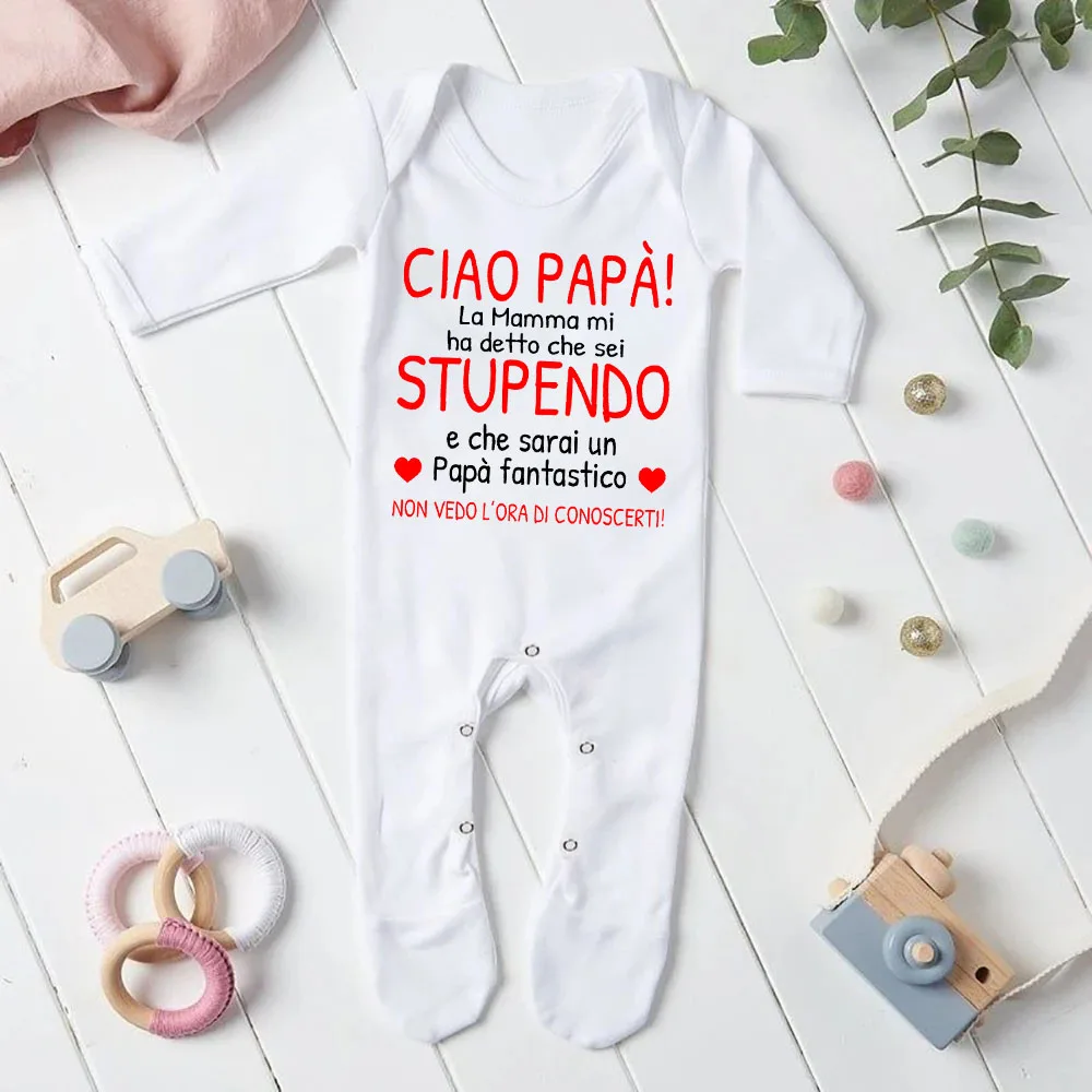 

Father's Day Babygrow Sleepsuit Baby Boys Girls Clothes Newbron Gift Sleepsuit Fathers Day Gifts Romper Announcement Present