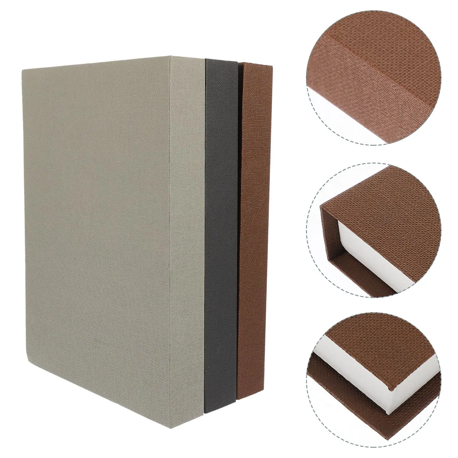 4 Pcs Simulation Book Adorn Simple Color Faux Books Decor Home Mantel Shelf Desktop Coffee Table Bookshelf Display Prop White