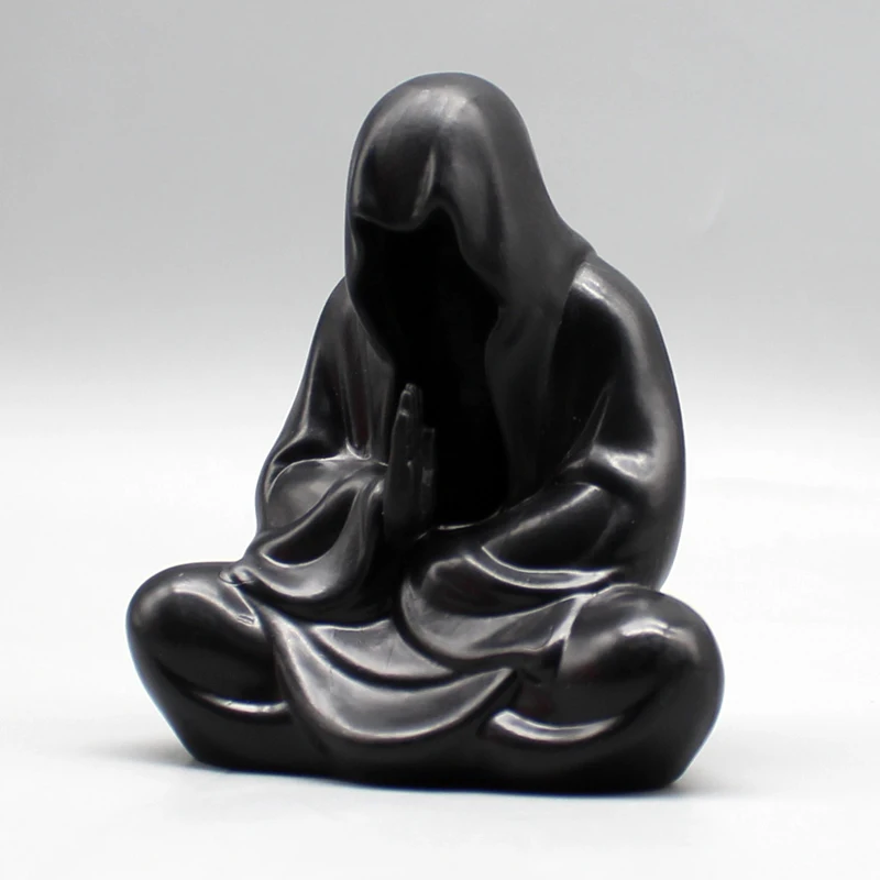 Homme Noir Mystérieux Sans Visage, Décoration de Bureau, Bouddha, Darhouse, Modèle de Méditation, Figurines d'Action, Statue, Cadeaux