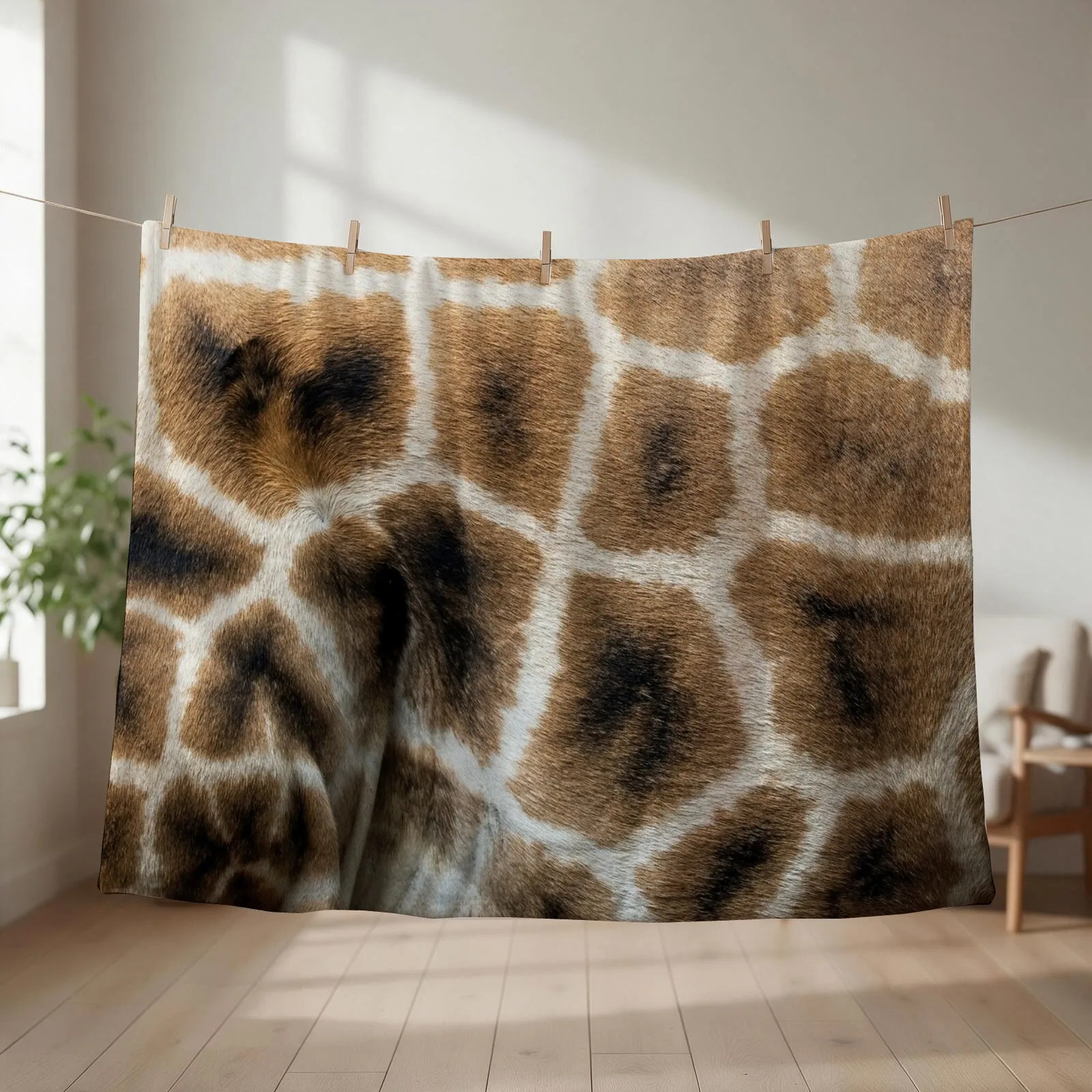 Giraffe Animal Pattern Print Throw Blanket Flannel Decoratives Bed covers christmas decoration Blankets