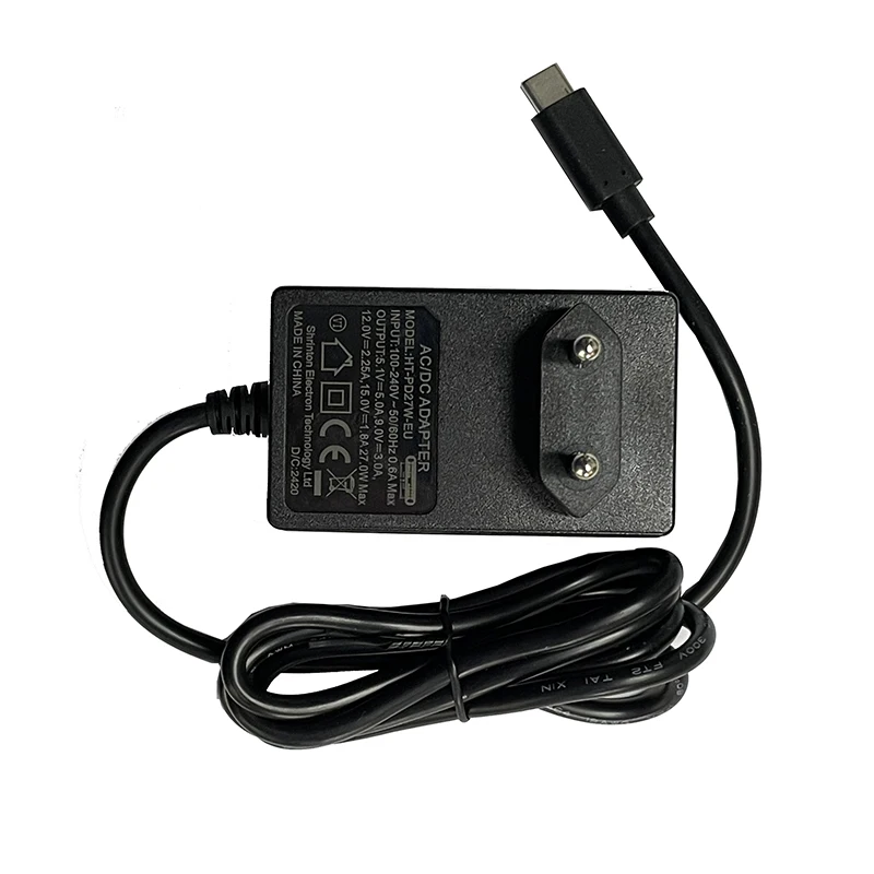 Raspberry Pi 5 Power Adapter 5.1V 5A PD Charger 27W Type-C UL FCC US UK EU CE Authentication