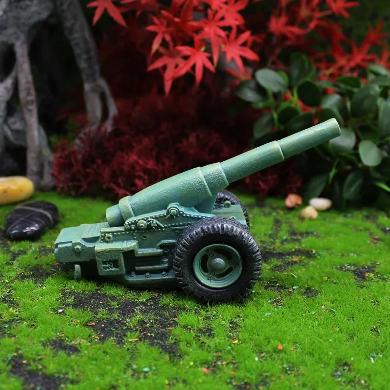 2pcs/Set Mini Funny Cute Dwarfs And Cannon Resin Gnome Statue DIY Bonsai Decoration For Home Office Desk Sculpture