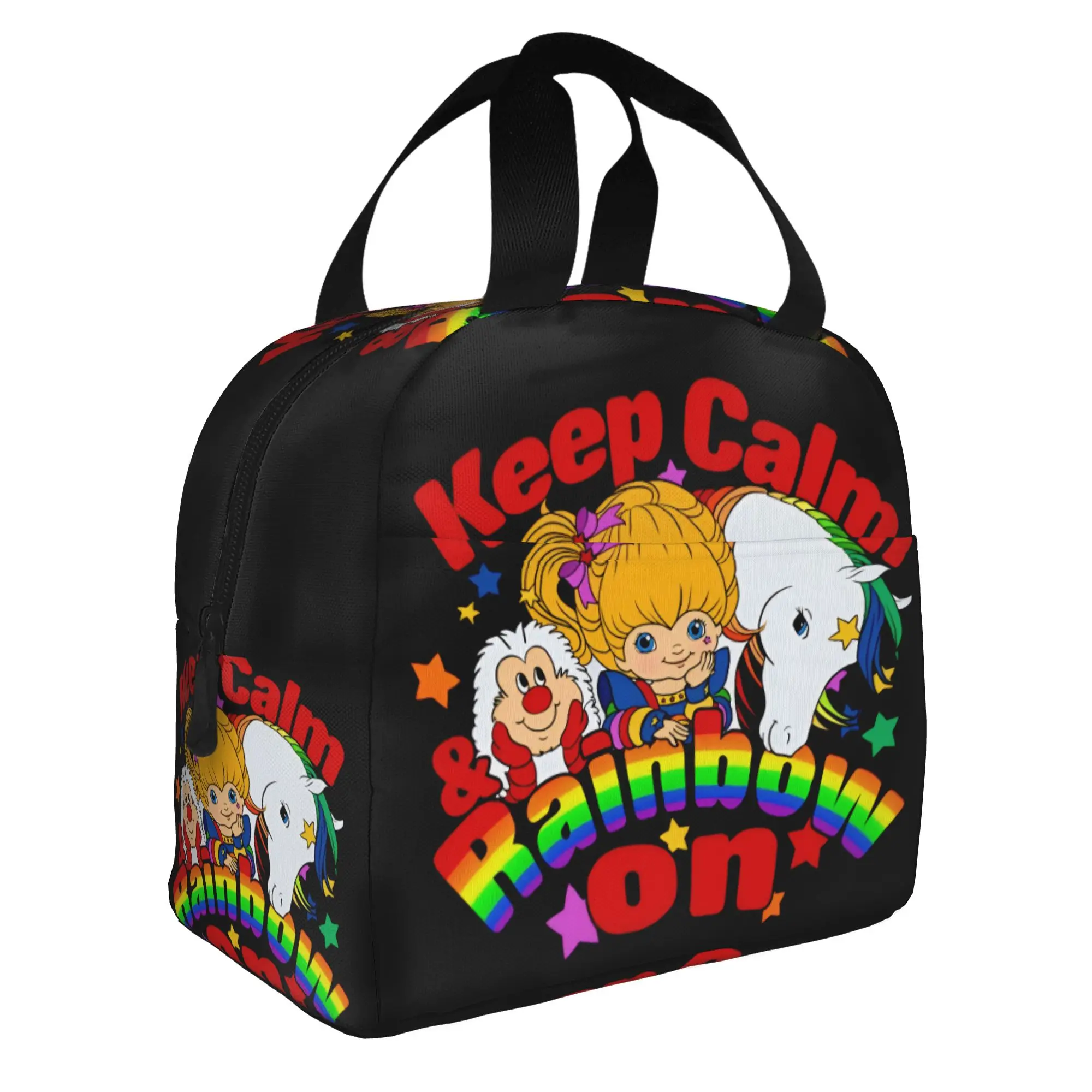 R-Rainbows B-Brite Lunch Bag Women Adorable Anime Cooler Warm Insulated Lunch Boxes for School