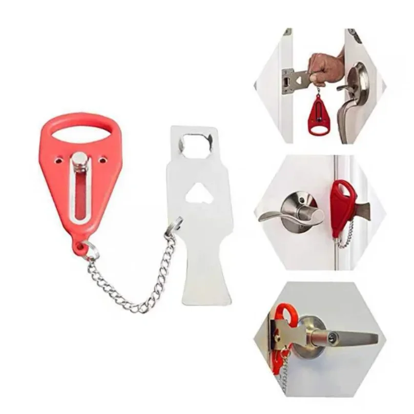 Portable Door Lock Keyless Anti-theft Hotel Lock Travel Locks Childproof Door Lock Security Home Safety view 6