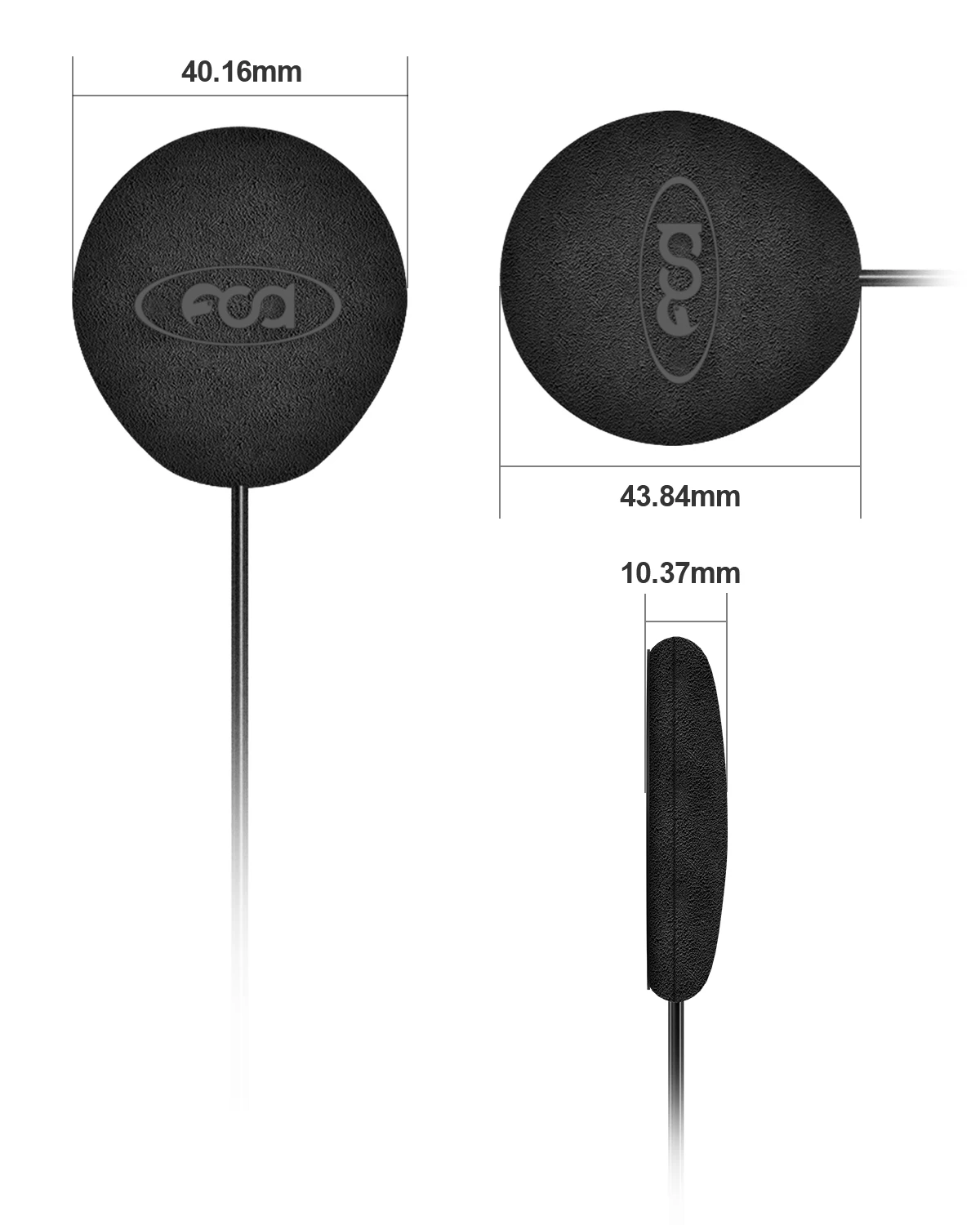 Fodsports HRSQS Speaker Helmet Headset High Stereo Sound Quality Earphone for M1-S Pro Intercom，40mm Diameter 3.5mm Jack image 2