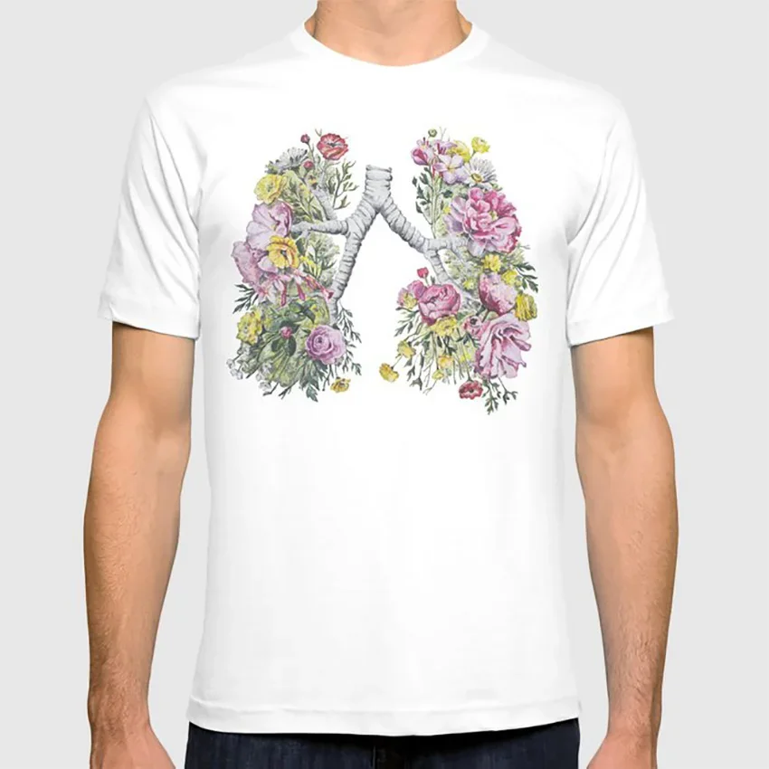 Floral Anatomy Lungs T Shirt Nature Floral Anatomy Floral Anatomy Floralize Breathe Heal Lung Cancer Cystic Fibrosis Organ