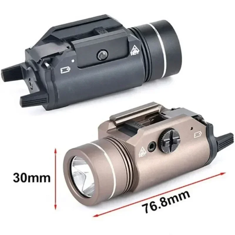 Mini torcia tattica portatile a LED da 800 lumen Torcia a LED per pistola a sgancio rapido Caccia esterna adatta per binario da 20 mm