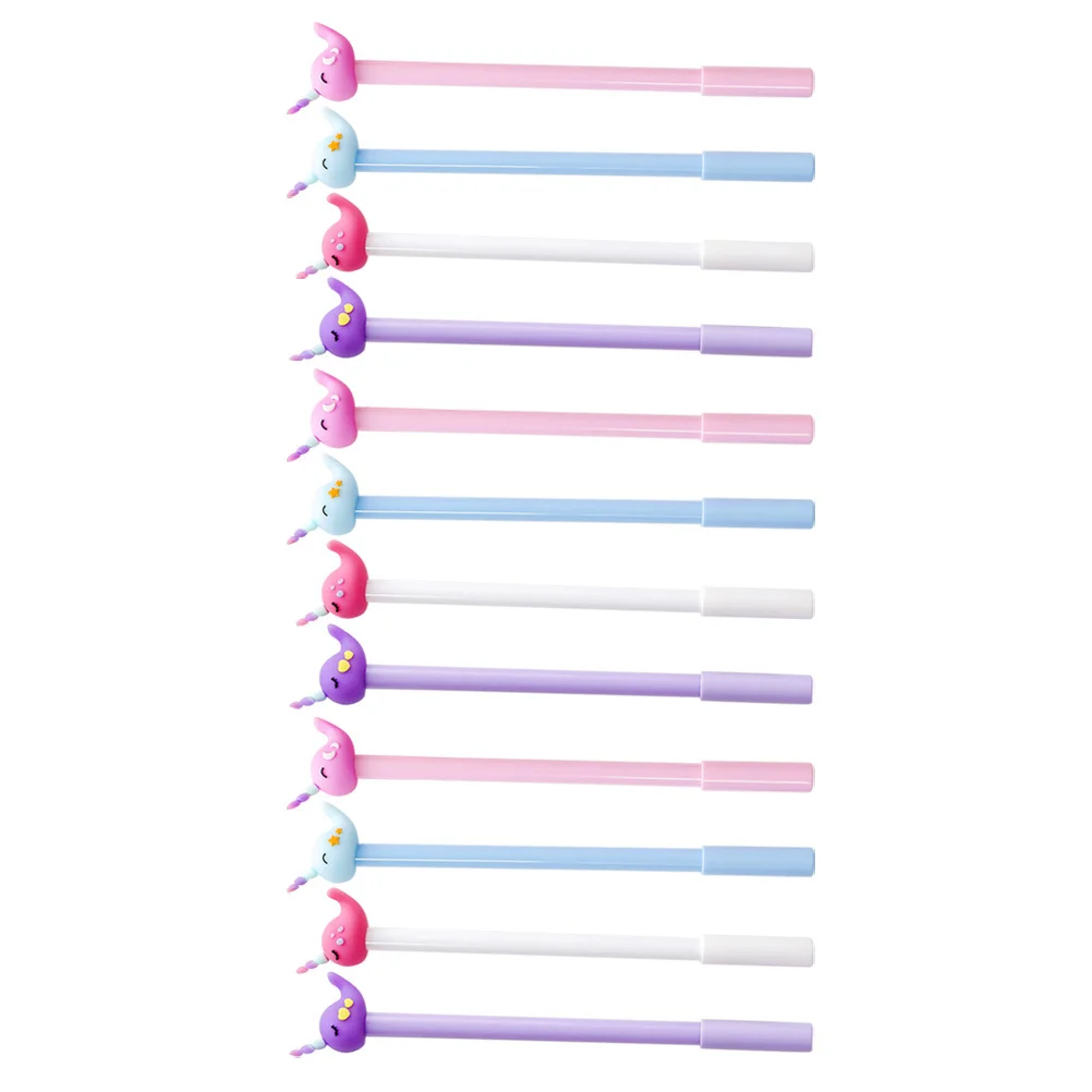 

12 шт., милые гелевые ручки Narwhal с героями мультфильмов для детей, студентов, школьные канцелярские принадлежности, портативные ручки