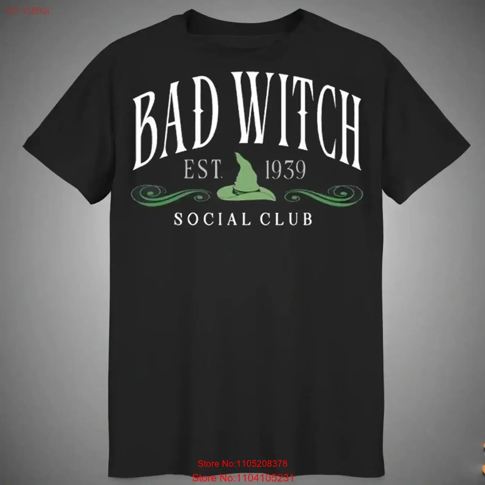 Футболка GOOD Witch BAD Social Club с круглым вырезом или винтажная стираная дышащая повседневная удобная слегка модная мужская футболка